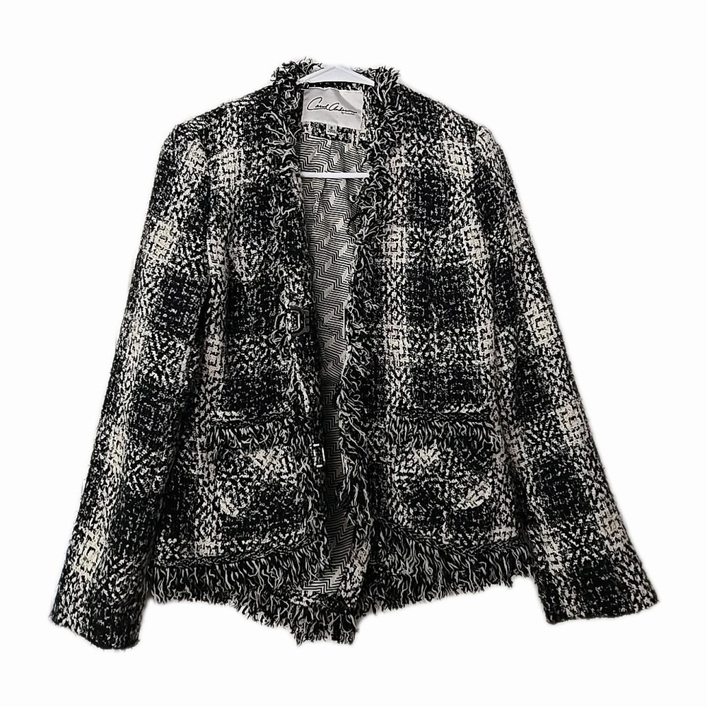 Carol Anderson By Invitation Womans Blazer Size 2 Black & White